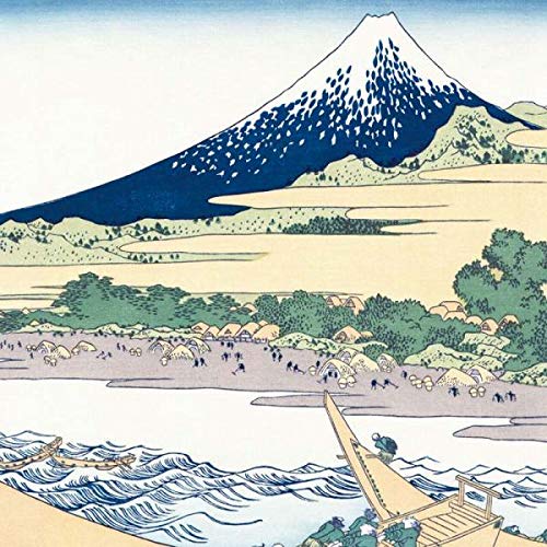 Amazon.co.jp: 葛飾北斎『東海道江尻田子の浦略図』高精彩工芸画+手彩